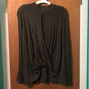 Green long sleeve going out shirt